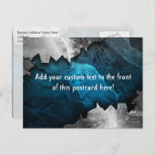 Blau- und Silbergrundel-/Steindesign Postkarte (Vorne/Hinten)