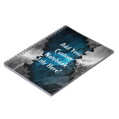 Blau- und Silbergrunge Metal-/Steindesign Notizblock (Linke Seite)