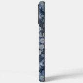 Blau- und Silbermandala-Muster Case-Mate iPhone Hülle (Rückseite / Links)