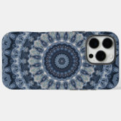 Blau- und Silbermandala-Muster Case-Mate iPhone Hülle (Rückseite (Horizontal))