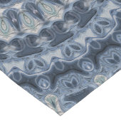 Blau- und Silbermandala-Muster Großer Tischläufer (Ecke)