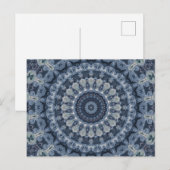Blau- und Silbermandala-Muster Postkarte (Vorne/Hinten)