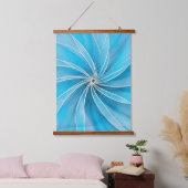 Blau- und Silberrad Wandteppich Mit Holzrahmen (Schlafzimmer)