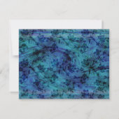 Blau- und Silberreflektionen Save the Date-Karte Date (Rückseite)