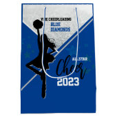 Blau und Silver Cheer Gyms Mittlere Geschenktüte (Rückseite)
