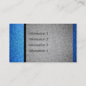 Blau und Silver Luxury Metallic 2 Visitenkarte (Rückseite)