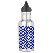 Blau und Silver Meander Edelstahlflasche (Links)