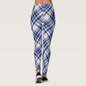 Blau und Silver Royal Stewart tartan Muster Leggings (Rückseite)