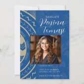 Blau und Tan Einladung (Vorderseite)