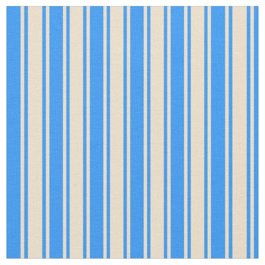 Blau- und Tan-Farblinien/Streifen-Muster Stoff (Nahaufnahme)