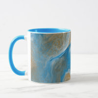 Blau und Tan Marmor wie Art / Beach Colors