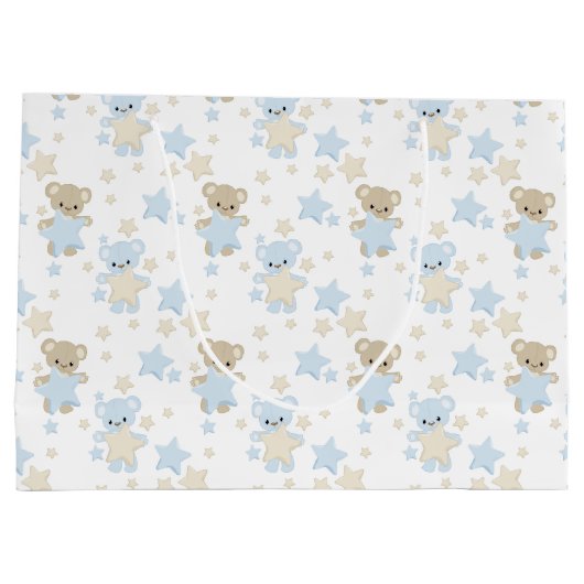 BLAU- UND TAN-TEDDY-BÄREN UND -BÄREN GROßE GESCHENKTÜTE (Rückseite)