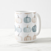 BLAU- UND TAN-WASSERFALL-PUMPKINE KAFFEETASSE (VorderseiteRechts)