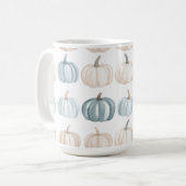 BLAU- UND TAN-WASSERFALL-PUMPKINE KAFFEETASSE (Vorderseite Links)