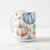 BLAU- UND TAN-WASSERFALL-PUMPKINE KAFFEETASSE (Vorderseite Links)