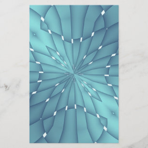 Blau und Türkis Metallic Star Briefpapier
