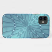 Blau und Türkis Metallic Star Case-Mate iPhone Hülle (Rückseite (Horizontal))