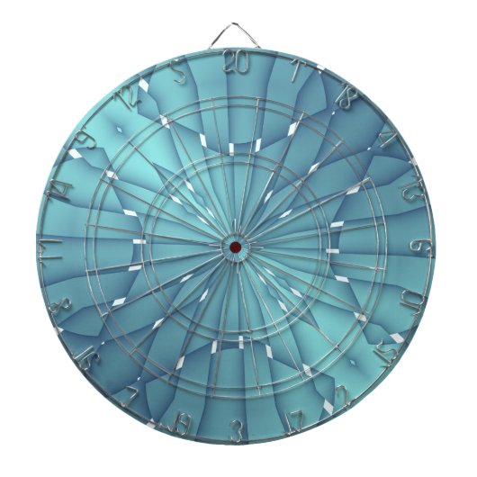 Blau und Türkis Metallic Star Dartscheibe (vorne)