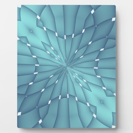 Blau und Türkis Metallic Star Fotoplatte (Vorderseite)