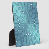 Blau und Türkis Metallic Star Fotoplatte (Seite)