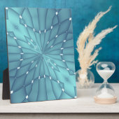 Blau und Türkis Metallic Star Fotoplatte (Seite)