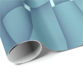 Blau und Türkis Metallic Star Geschenkpapier (Rolleneckpunkt)