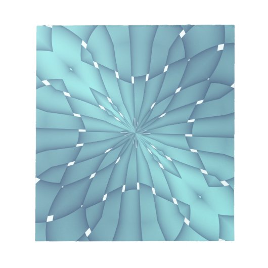 Blau und Türkis Metallic Star Notizblock (Vorderseite)