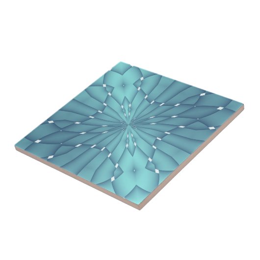 Blau-und Türkis-metallischer Stern Fliese (Seite)