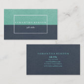 Blau und Türkis Moderne Beruflich Visitenkarte (Vorne/Hinten)