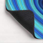 Blau-und Türkis-Neon beleuchtete Herzen Mousepad (Ecke)