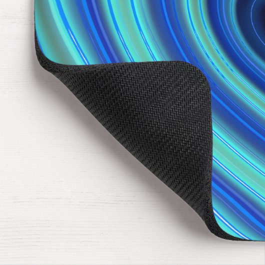 Blau-und Türkis-Neon beleuchtete Herzen Mousepad (Ecke)
