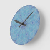 Blau und Türkis Runde Wanduhr (Winkel)