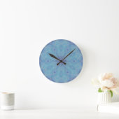 Blau und Türkis Runde Wanduhr (Zuhause)