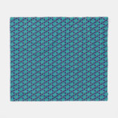 Blau und Türkis Star von David Tessellation Fleecedecke (Vorderseite (Horizontal))