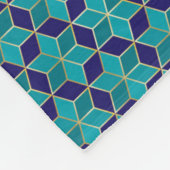 Blau und Türkis Star von David Tessellation Fleecedecke (Ecke)