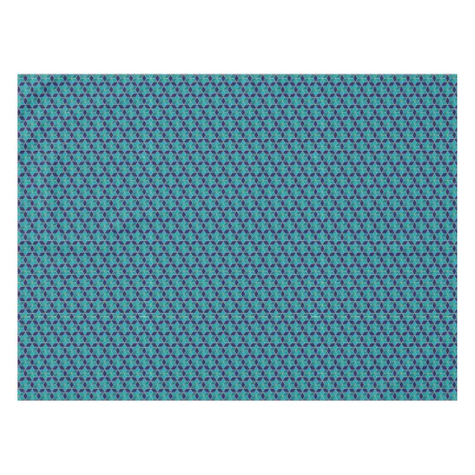 Blau und Türkis Star von David Tessellation Tischdecke (Vorderseite (Horizontal))
