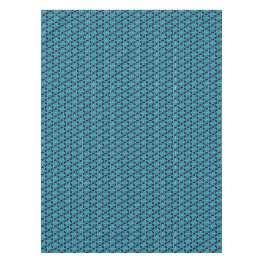 Blau und Türkis Star von David Tessellation Tischdecke (Vorderseite)