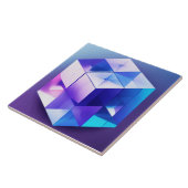 Blau und Violet 3D Fliese (Seite)