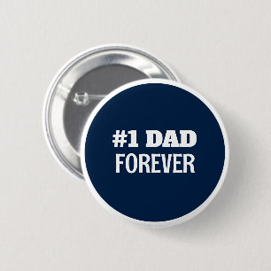 Blau und Weiß #1 Vater Forever Vatertag Geschenk Button