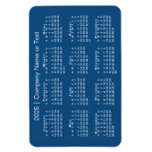 Blau und Weiß 2025 Kalender mit benutzerdefinierte Magnet (Vertikal)