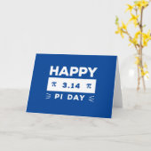 Blau und weiß 3.14 Happy Pi Day Karte (Gelbe Blume)