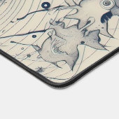 Blau und Weiß Abstrakt auf dem Planeten Erde Schreibtischunterlage (Ecke)