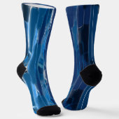 Blau und weiß abstrakt socken (Gewinkelt)