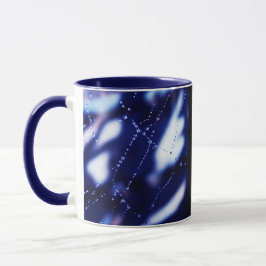 Blau und weiß abstrakt tasse
