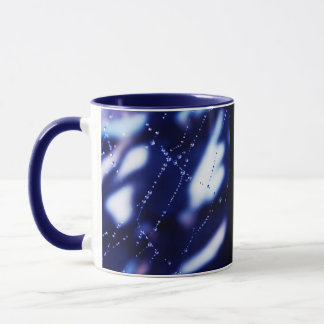Blau und weiß abstrakt tasse
