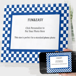 Blau und Weiß als Foto Karte