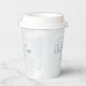 Blau und Weiß auf Cloud Nine Brautparty Party Pappbecher (Rechts)