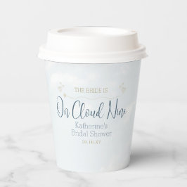 Blau und Weiß auf Cloud Nine Brautparty Party Pappbecher
