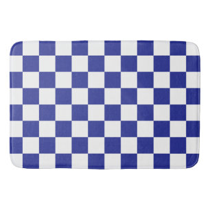 Blau und Weiß Badematte