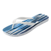 Blau und Weiß Badesandalen (Schrägansicht)